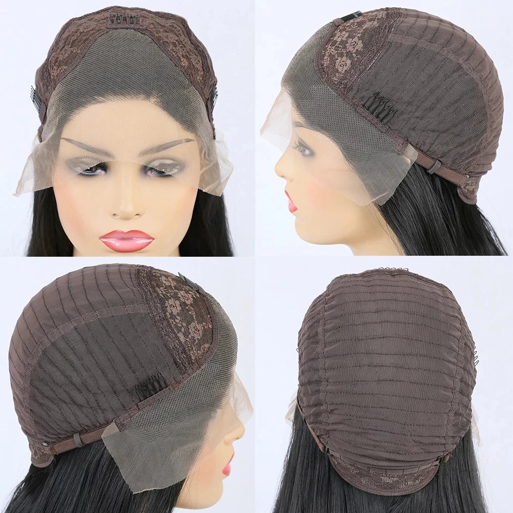 AIMEYA 13X4 Lace Wigs for Women Braided Box Braids Wig 500pieces Synthetic Lace Front Wig Braiding Wigs Natural Hairline Cosplay