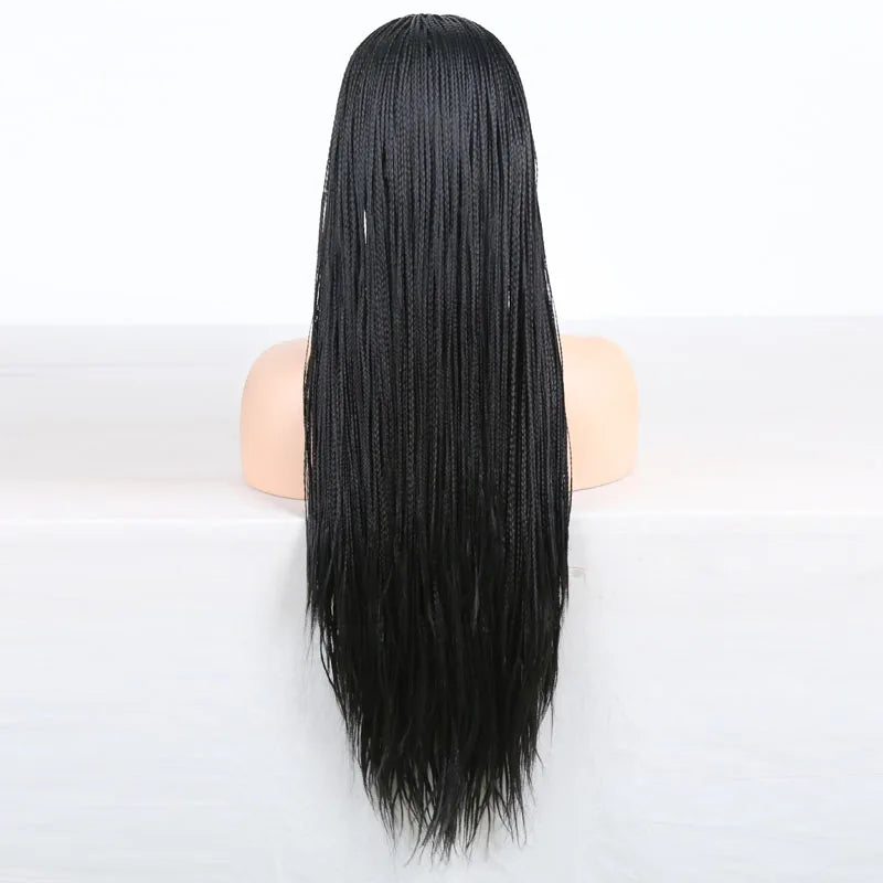 AIMEYA 13X4 Lace Wigs for Women Braided Box Braids Wig 500pieces Synthetic Lace Front Wig Braiding Wigs Natural Hairline Cosplay