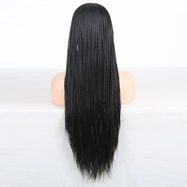 AIMEYA 13X4 Lace Wigs for Women Braided Box Braids Wig 500pieces Synthetic Lace Front Wig Braiding Wigs Natural Hairline Cosplay