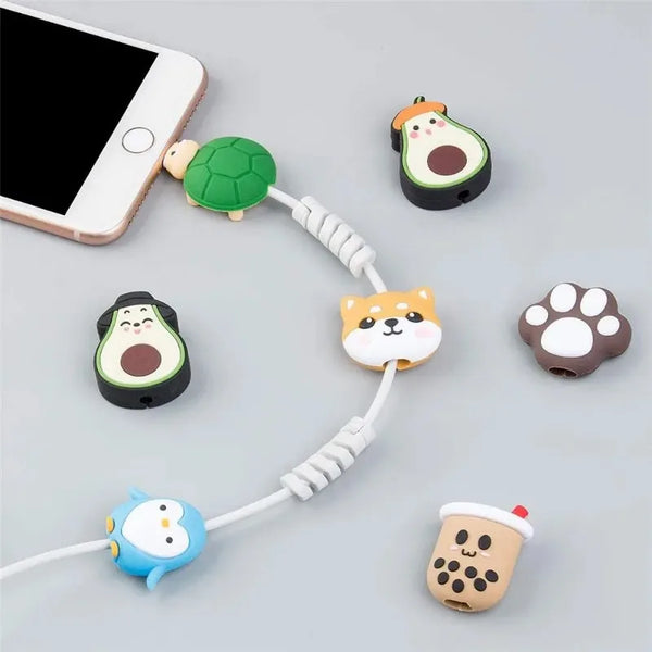 1Pc Useful Charger Plug Protective For iPhone USB Cable Protector Cable Cord Case Winder Cover Data Line Bite