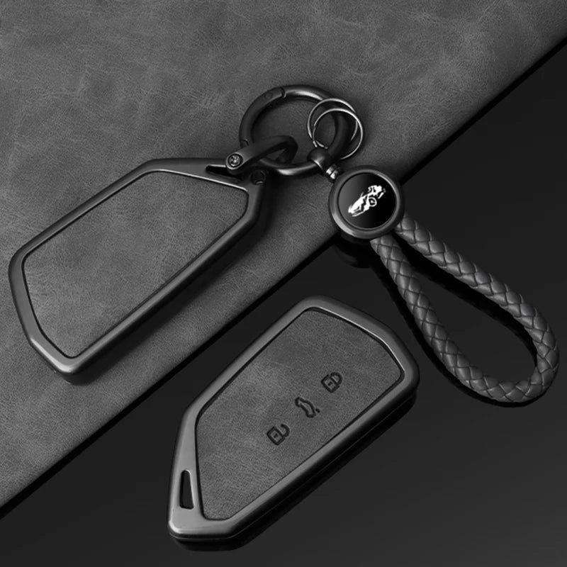 Metal Leather Car Key Case Cover for VW Volkswagen Golf 8 MK8 ID.3 ID.4 Cupra Skoda Octavia A8 SEAT Leon MK4 2020 2021 Formento