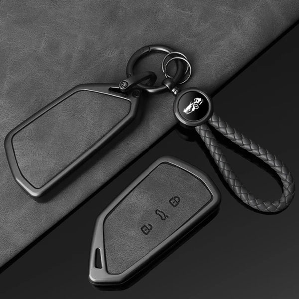 Metal Leather Car Key Case Cover for VW Volkswagen Golf 8 MK8 ID.3 ID.4 Cupra Skoda Octavia A8 SEAT Leon MK4 2020 2021 Formento