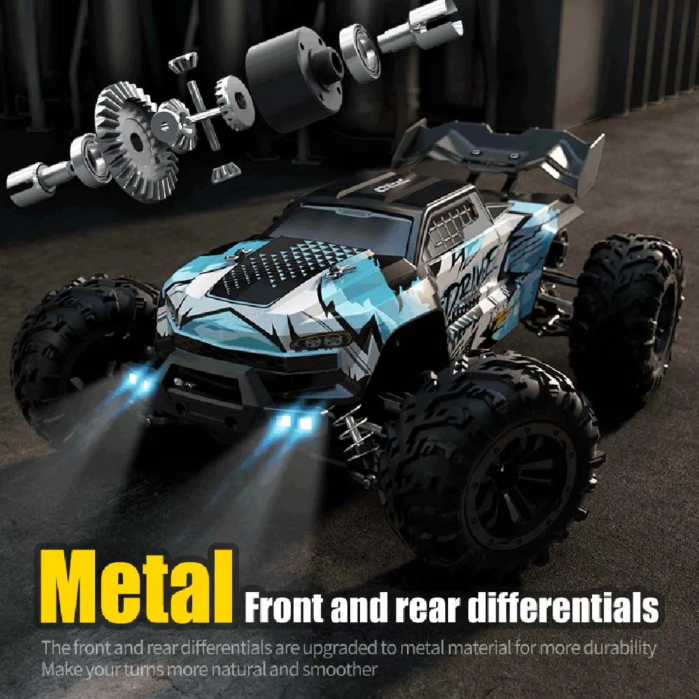 Teeggi 16101 /16102 PRO 1:16 70KM/H 4WD High Speed RC Car With LED Light Drift RC Off-Road Car Monster Truck Toy For Kid Gifts