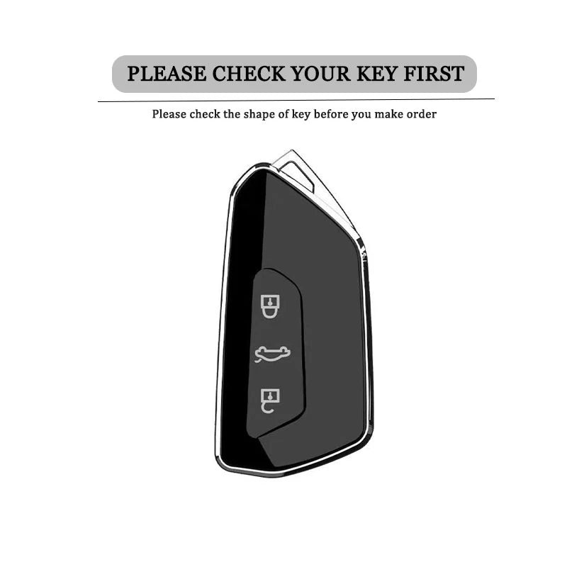 Metal Leather Car Key Case Cover for VW Volkswagen Golf 8 MK8 ID.3 ID.4 Cupra Skoda Octavia A8 SEAT Leon MK4 2020 2021 Formento