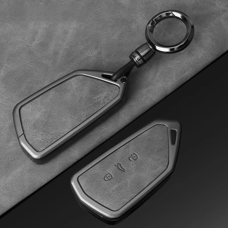 Metal Leather Car Key Case Cover for VW Volkswagen Golf 8 MK8 ID.3 ID.4 Cupra Skoda Octavia A8 SEAT Leon MK4 2020 2021 Formento