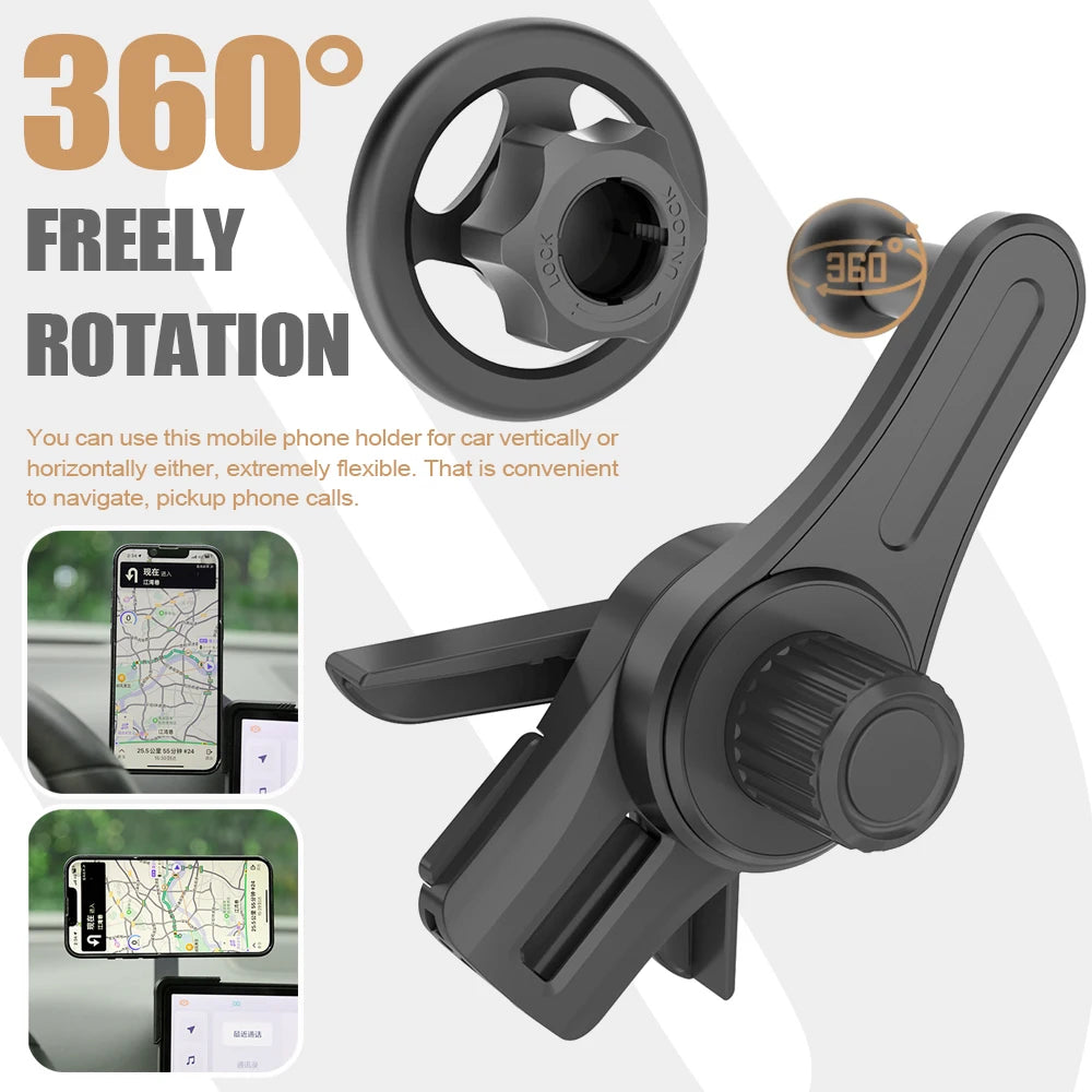 Car Mounted Display Screen Magnetic Mobile Phone Holder 360 Degree Freely Rotation Foldable Mount Usded for Car Electric Vehicle