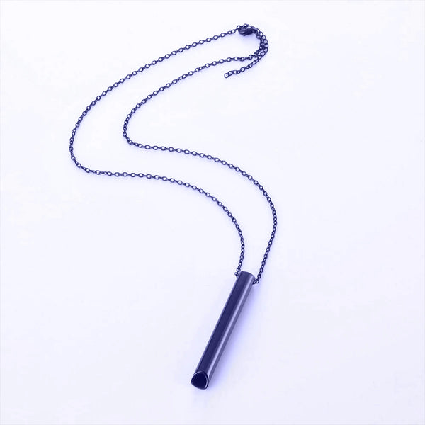 528 Hz Meditation Whistle Mindfulness Pendant Stainless Steel Vacuum Necklace Regulate Breathing Relieve Anxiety Spot