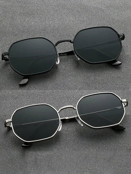 1/2 PCS Unisex Geometric Metal Frame Temperament Fashion Glasses For Outdoor Travel Driving Daily Life Accessories