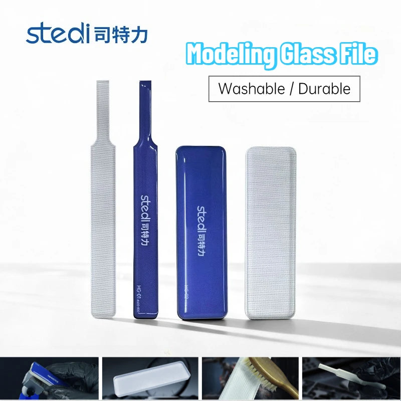 Stedi 2.0 Upgraded Glass File Washable / Durable Model Polishing Tools Nub Marks Remove Grinding / Sanding Modeler Hobby Tool
