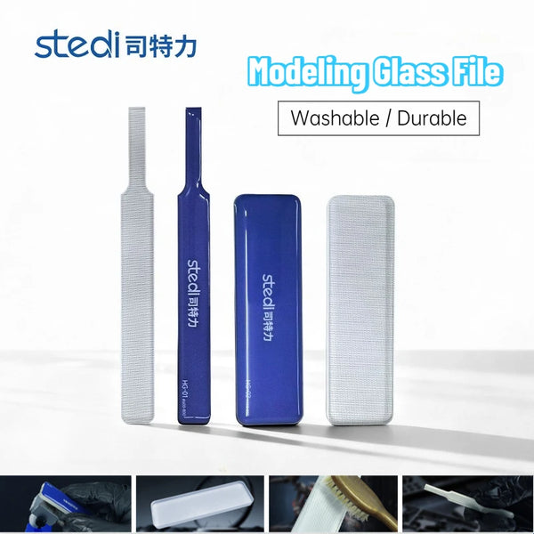 Stedi 2.0 Upgraded Glass File Washable / Durable Model Polishing Tools Nub Marks Remove Grinding / Sanding Modeler Hobby Tool