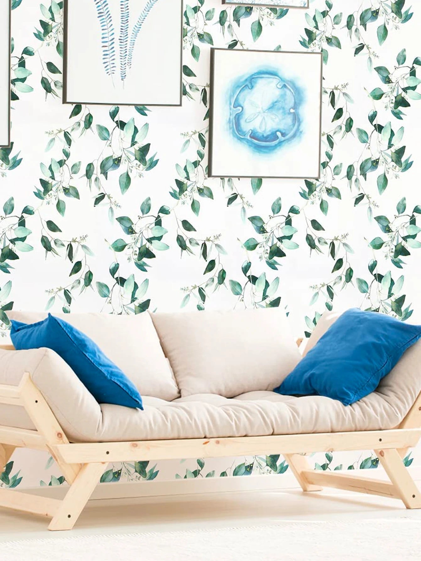 Vinyl Green Leaf Peel and Stick Wallpaper Self Adhesive Contact Paper Removable Waterproof Wallpaper For Furniture Renovation