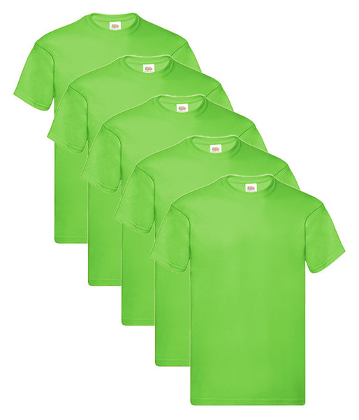 Fruit Of The Loom 61082 Men's Original Crew Neck Tee 5 pack T-Shirts