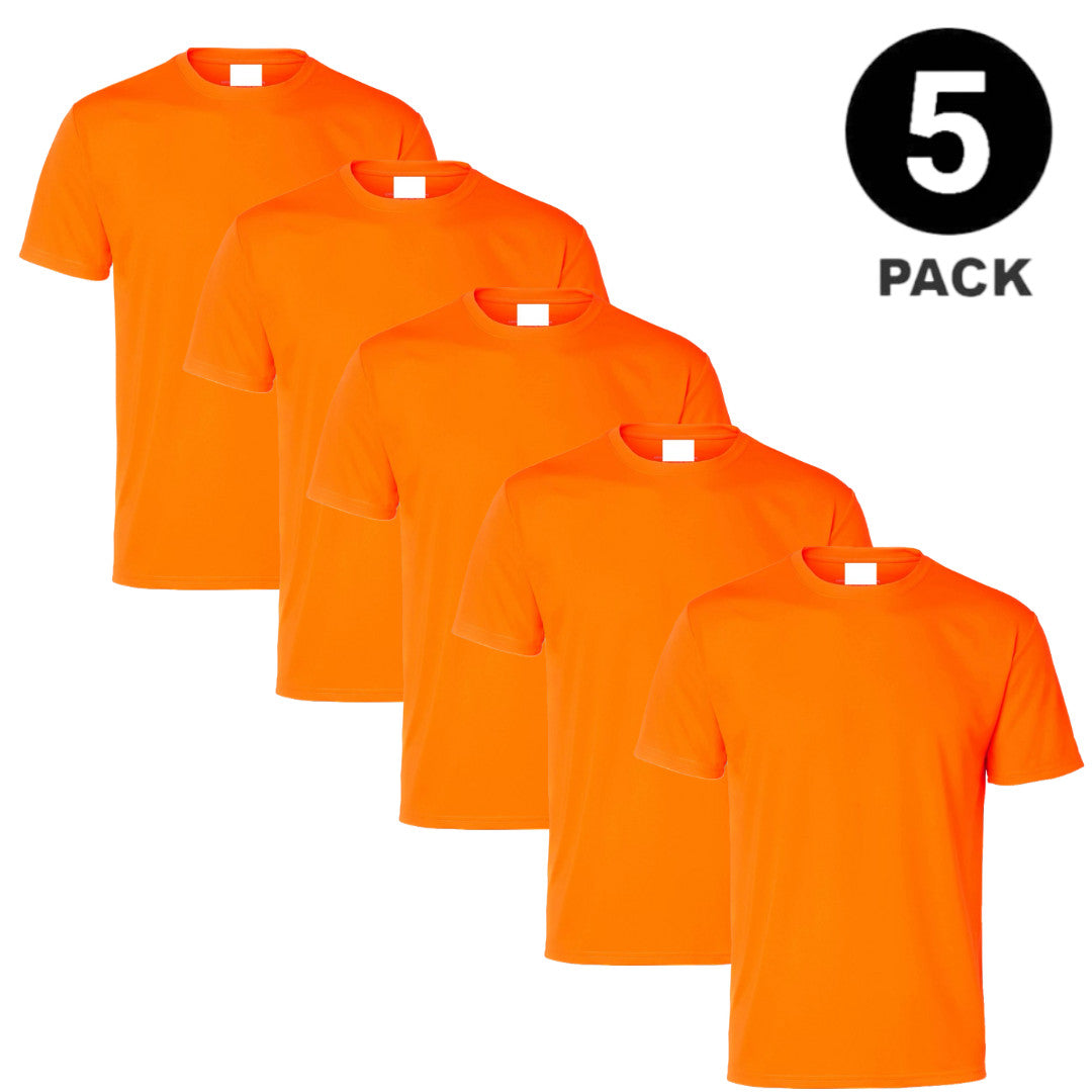 5 PACK Men's T-Shirt Heavy Cotton Plain Short Sleeve Tees 100% Cotton Blank Tees