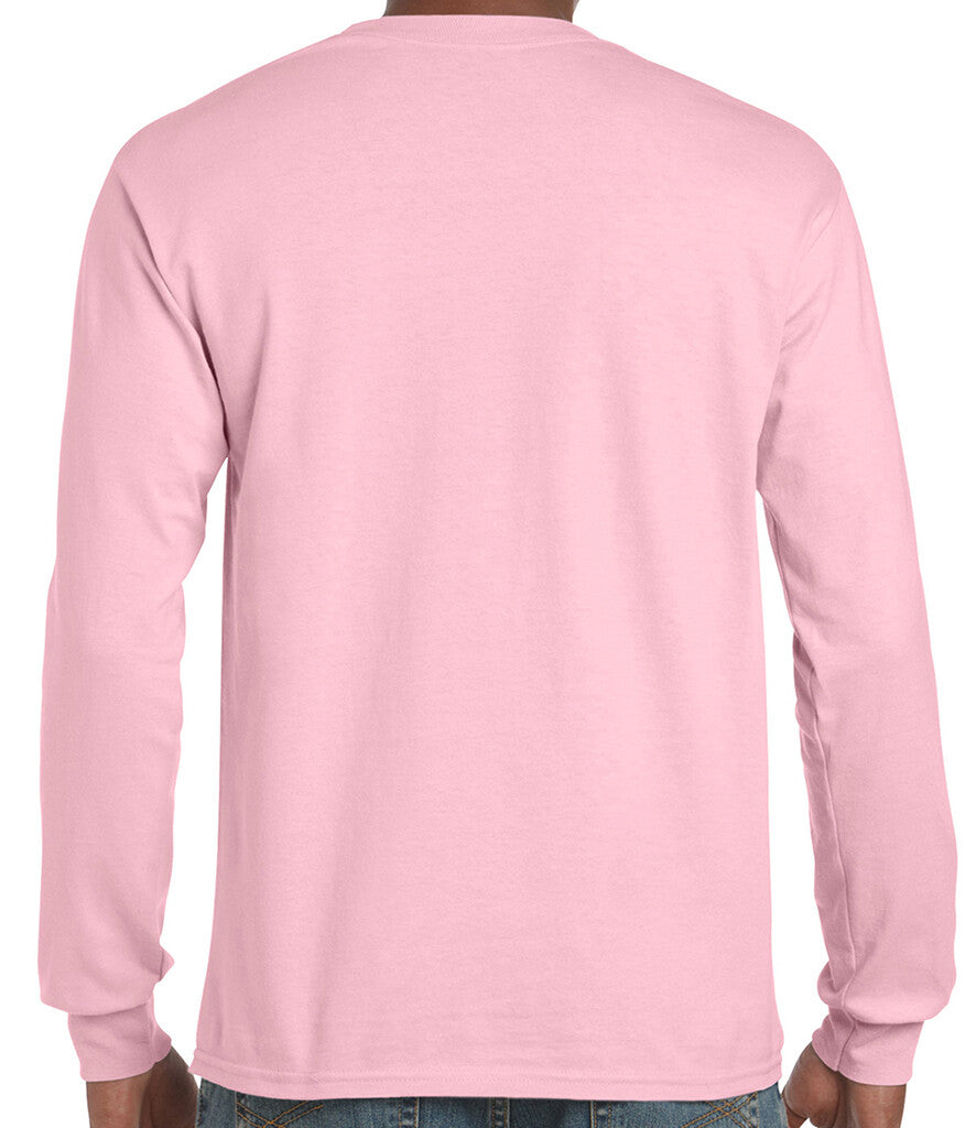 Gildan Mens Ultra Cotton Adult Long Sleeve T-Shirt Classic Fit Rib Cuffs Tee TOP