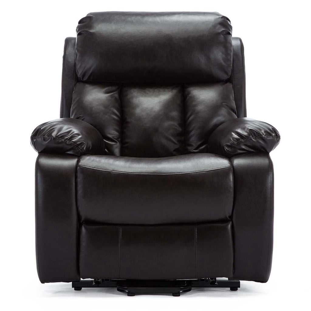 CHESTER DUAL MOTOR RISER ELECTRIC LEATHER RECLINER ARMCHAIR HEATED MASSAGE CHAIR