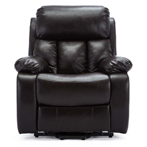 CHESTER DUAL MOTOR RISER ELECTRIC LEATHER RECLINER ARMCHAIR HEATED MASSAGE CHAIR