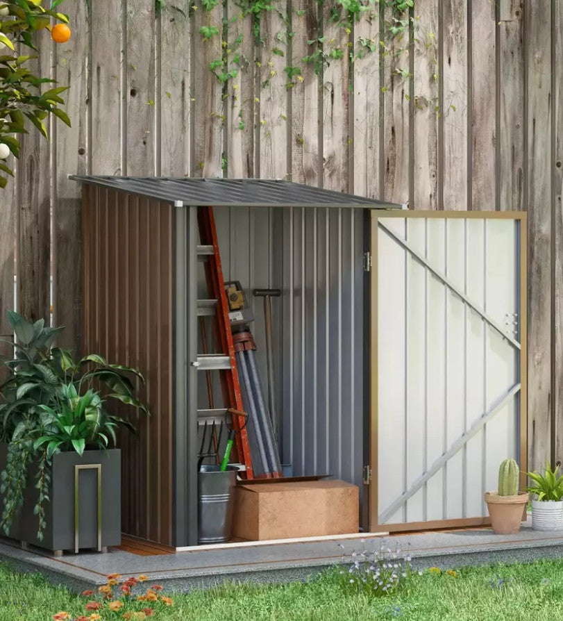 Metal Storage Shed Outdoor Garden Small Lock Tool Cabinet Utility Patio Box Unit