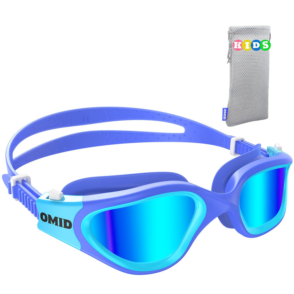 OMID Kids Swim Goggles, P2mini Lite Clear Lens Anti-Fog UV Protection Comfortable Swimming Goggles for kids Age 6-14