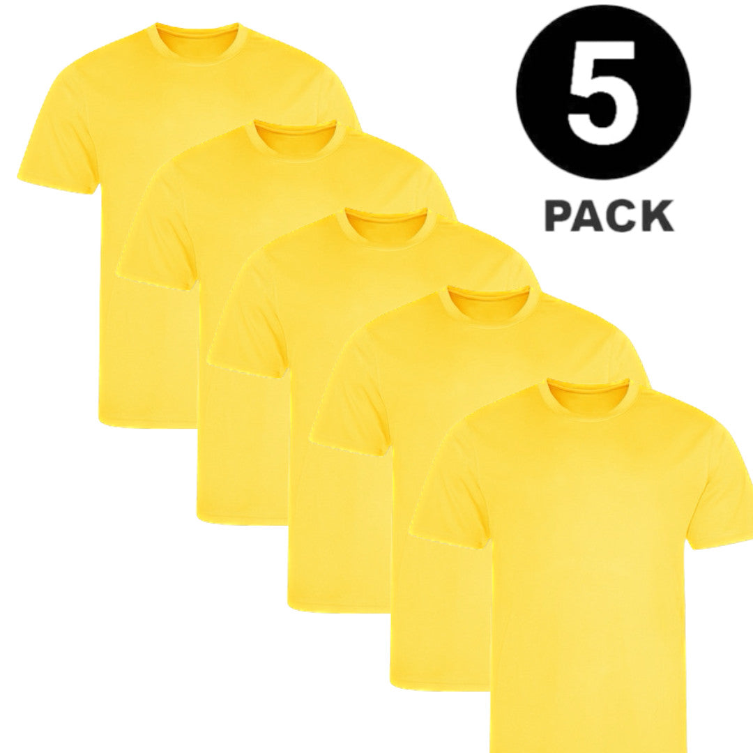 5 PACK Men's T-Shirt Heavy Cotton Plain Short Sleeve Tees 100% Cotton Blank Tees