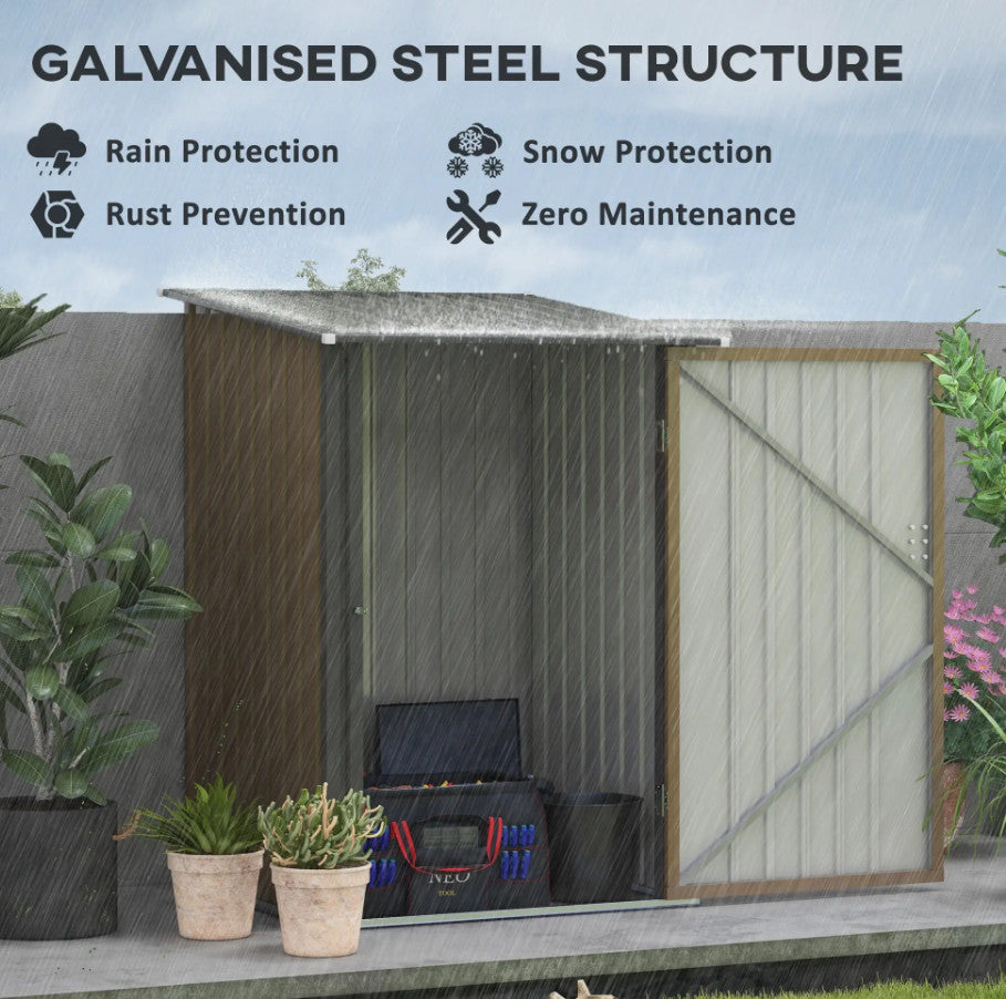 Metal Storage Shed Outdoor Garden Small Lock Tool Cabinet Utility Patio Box Unit
