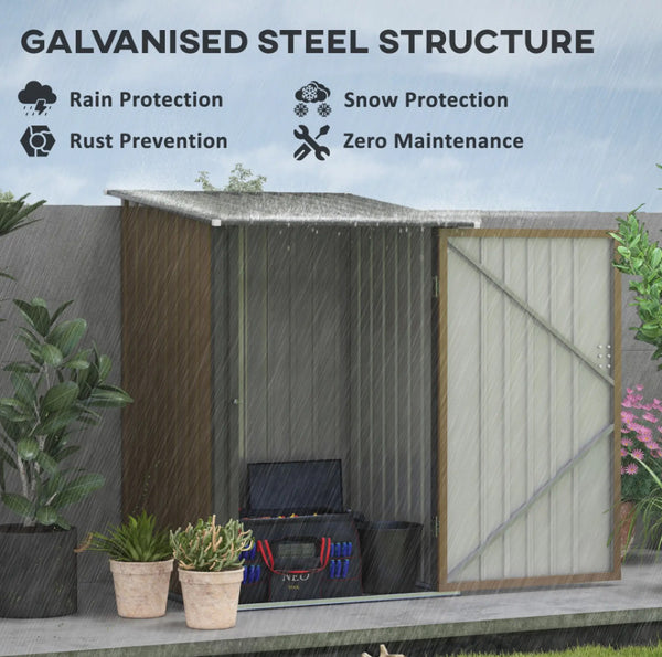 Metal Storage Shed Outdoor Garden Small Lock Tool Cabinet Utility Patio Box Unit