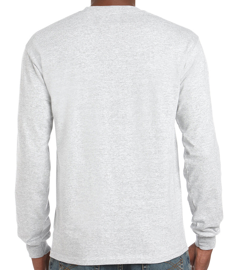 Gildan Mens Ultra Cotton Adult Long Sleeve T-Shirt Classic Fit Rib Cuffs Tee TOP