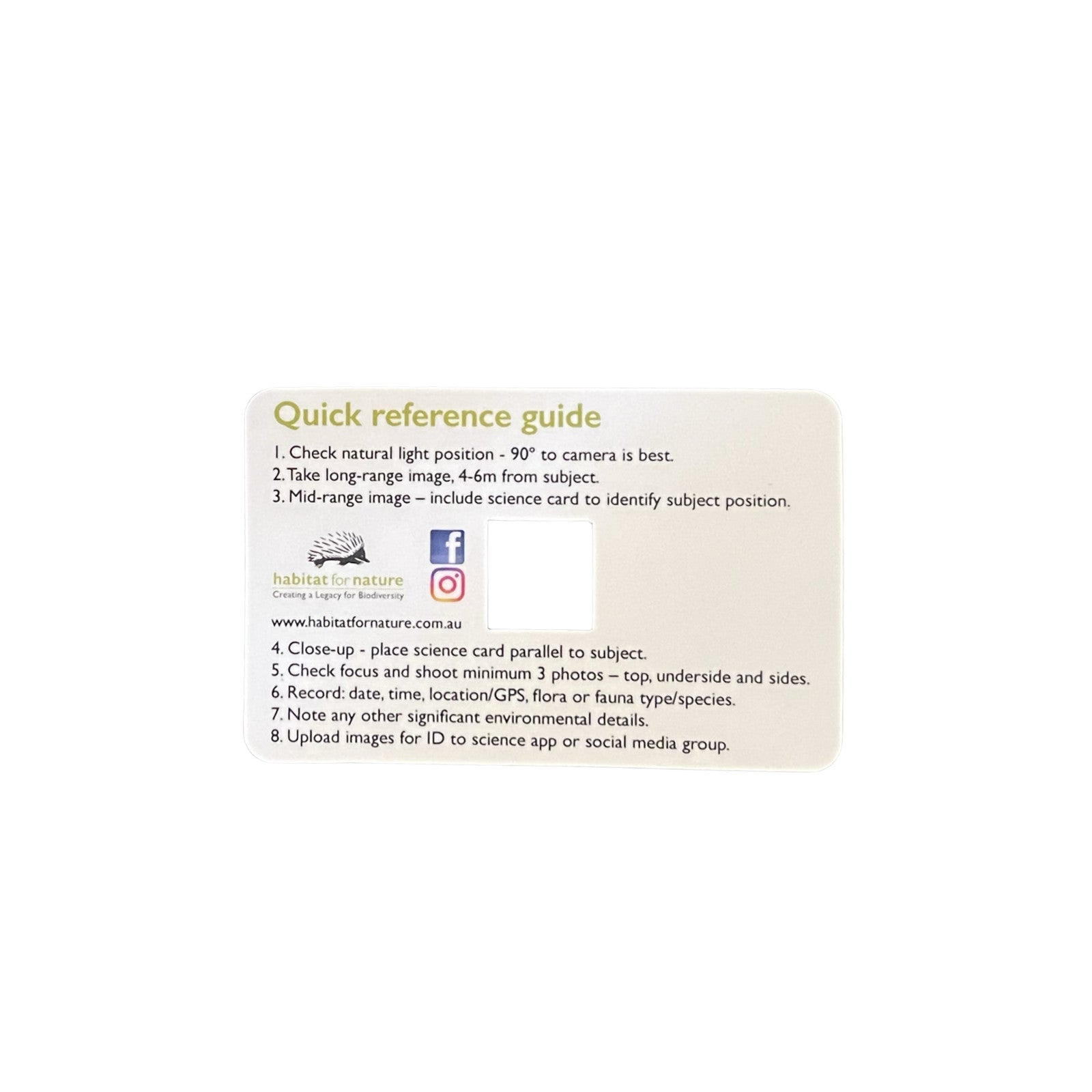 Citizen Science Project Photographic Field Identification Aid Great Gift idea