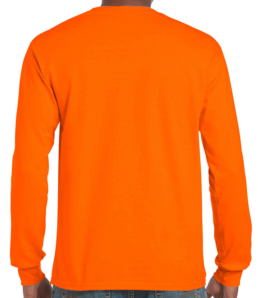 Gildan Mens Ultra Cotton Adult Long Sleeve T-Shirt Classic Fit Rib Cuffs Tee TOP
