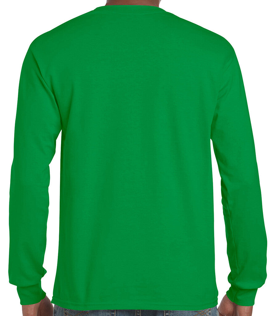 Gildan Mens Ultra Cotton Adult Long Sleeve T-Shirt Classic Fit Rib Cuffs Tee TOP