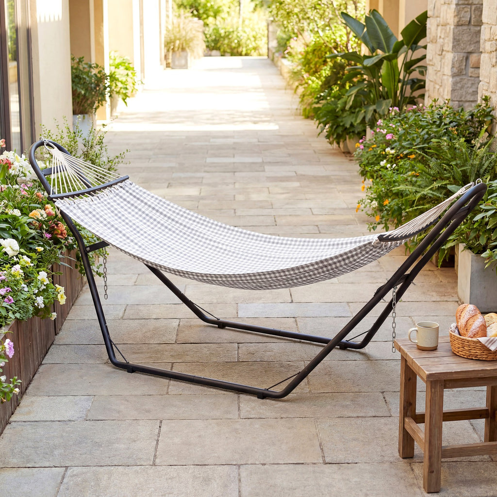 9ft Hammock Stand Adjustable Hammock Frame for Indoor Outdoor, 150 kg Capacity