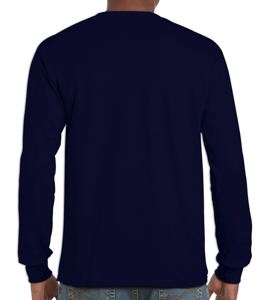 Gildan Mens Ultra Cotton Adult Long Sleeve T-Shirt Classic Fit Rib Cuffs Tee TOP