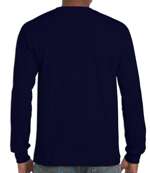 Gildan Mens Ultra Cotton Adult Long Sleeve T-Shirt Classic Fit Rib Cuffs Tee TOP