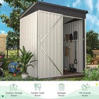 Metal Garden Shed with Lockable Door,Waterproof Outdoor Storage Box for Backyard