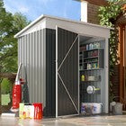 Metal Garden Shed with Lockable Door,Waterproof Outdoor Storage Box for Backyard