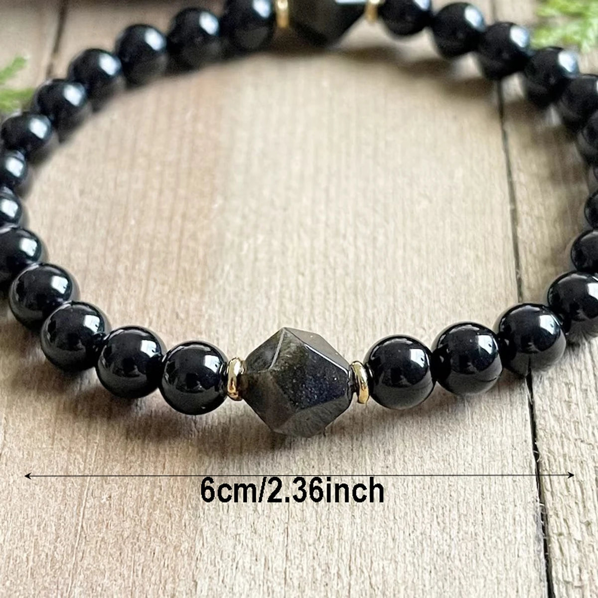 1 Pc Zwarte Toermalijn Obsidiaan Armband Mannen En Vrouwen, De Ideale Keuze Van Geschenk