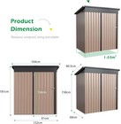 Metal Garden Shed with Lockable Door,Waterproof Outdoor Storage Box for Backyard
