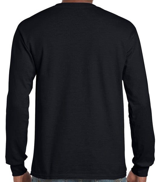 Gildan Mens Ultra Cotton Adult Long Sleeve T-Shirt Classic Fit Rib Cuffs Tee TOP