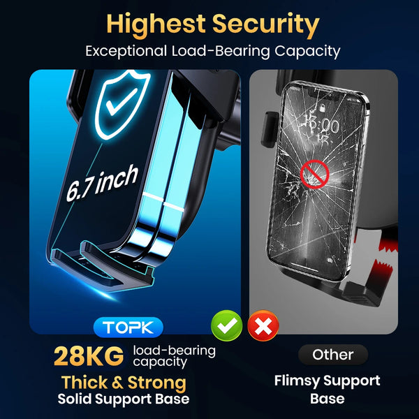 TOPK Car Phone Holder Sucker for Dashboard Windshield Mobile Car Holder Clamp For iPhone Pro Max X Xiaomi Huawei Samsung