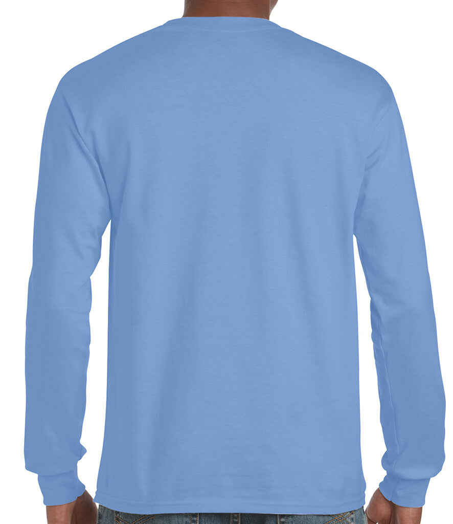 Gildan Mens Ultra Cotton Adult Long Sleeve T-Shirt Classic Fit Rib Cuffs Tee TOP