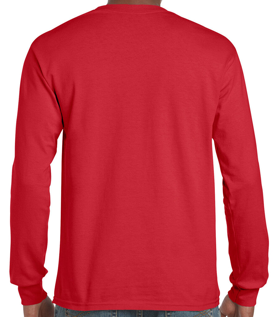 Gildan Mens Ultra Cotton Adult Long Sleeve T-Shirt Classic Fit Rib Cuffs Tee TOP