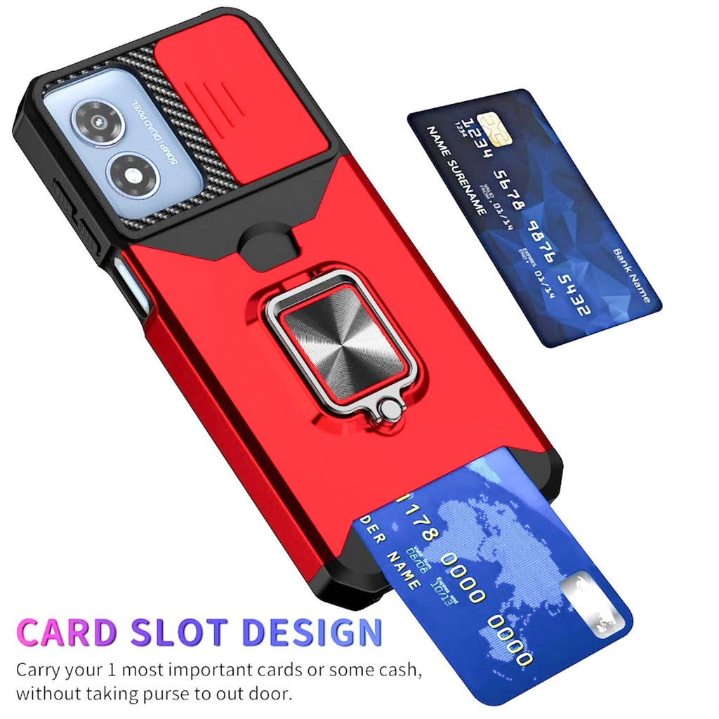 For Motorola Moto G Play 2024 Case Phone Cover Shockproof +Tempered Glass Screen