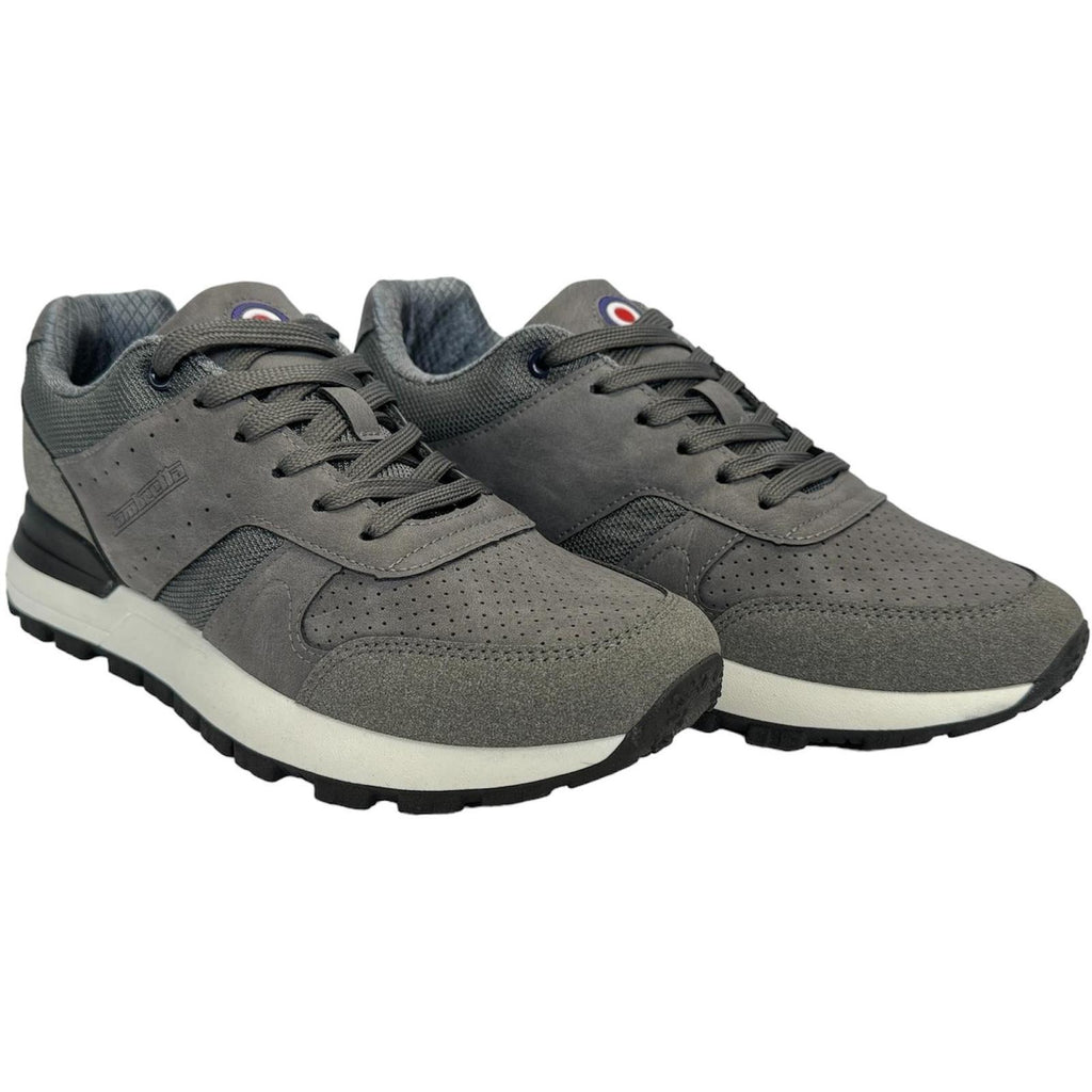 Lambretta Mens Echo 2 Lace Up Sporty Retro Trainers Sneakers Shoes