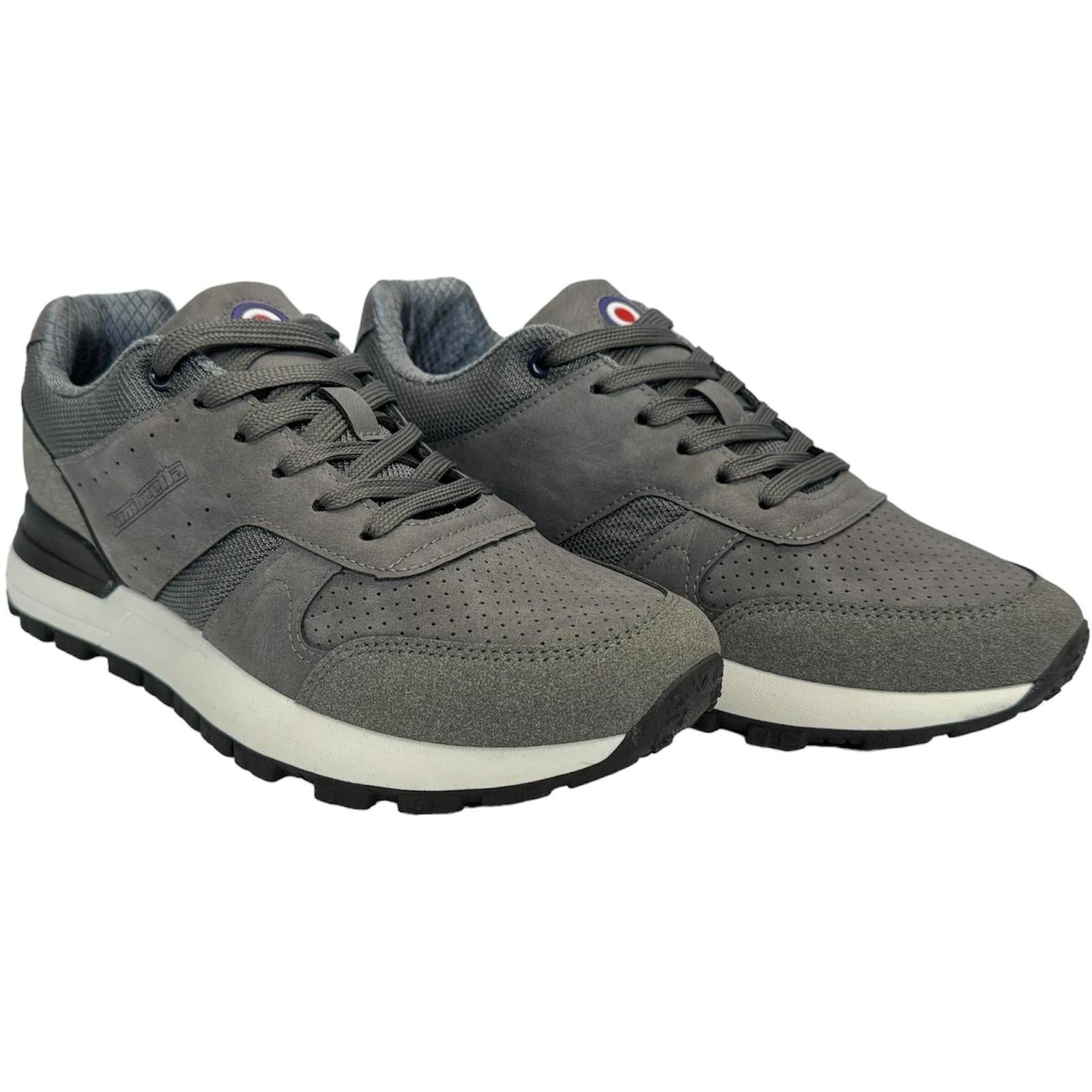 Lambretta Mens Echo 2 Lace Up Sporty Retro Trainers Sneakers Shoes