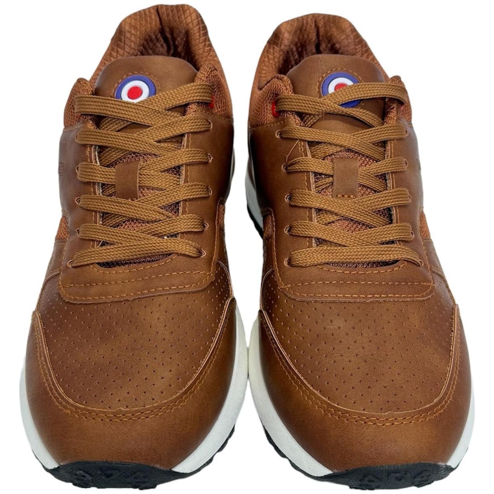 Lambretta Mens Echo 2 Lace Up Sporty Retro Trainers Sneakers Shoes