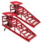 4 ton Hydraulic Car Ramps 2PC Garage Auto Van Bottle Lift Jack Ramp Heavy Duty