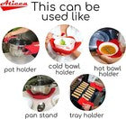 ATICCA Microwave Bowl Holders for Hot Food Set of 4 Bowl Holders for Cozy Bowls