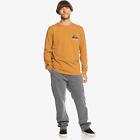 Quiksilver Mens Comp Logo Long Sleeve T-Shirt Top Crew Neck Graphic Tee Top