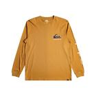 Quiksilver Mens Comp Logo Long Sleeve T-Shirt Top Crew Neck Graphic Tee Top