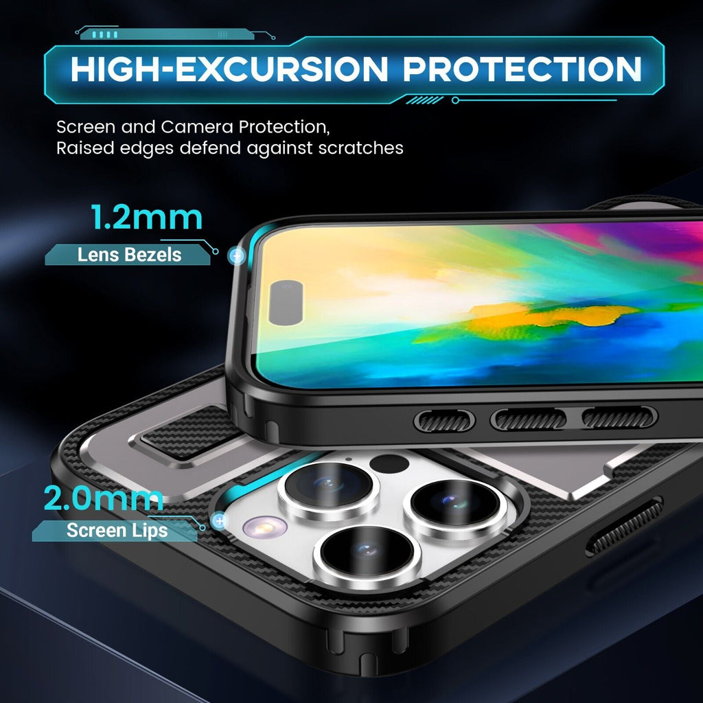 For iPhone 16 15 14 Plus 13 12 11 Pro Max Case Shockproof Ring Stand Phone Cover