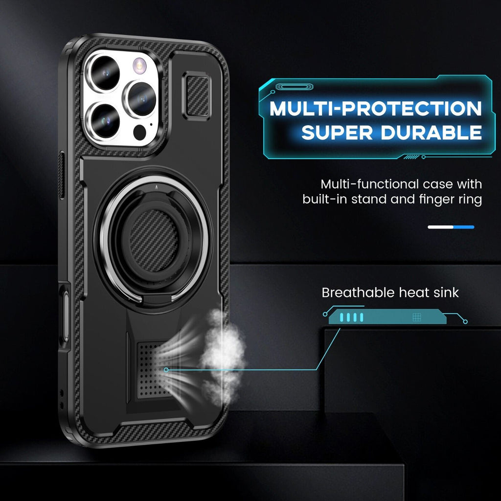 For iPhone 16 15 14 Plus 13 12 11 Pro Max Case Shockproof Ring Stand Phone Cover